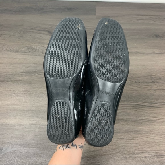 Sperry Top Sider Brant Point Black Patent Leather Tassel Loafers 9.5M - Picture 9 of 11